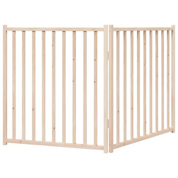 2-tlg. Hundetor Faltbar 160 cm Massivholz Tanne