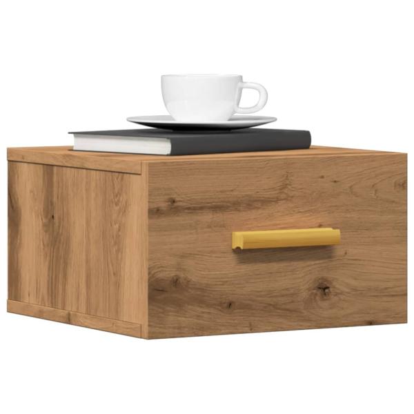 ARDEBO.de - Wand-Nachttisch Artisan-Eiche 35x35x20 cm