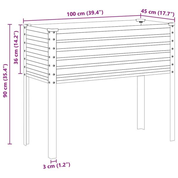 Pflanzkübel 100x41x90 cm Verzinkter Stahl