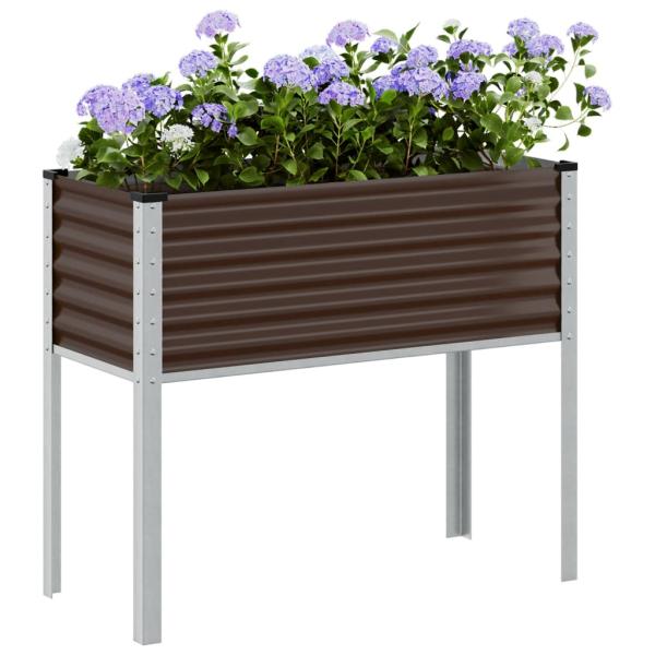 ARDEBO.de - Pflanzkübel Braun 100x41x90 cm Stahl