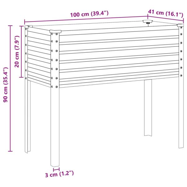 Pflanzkübel Braun 100x41x90 cm Stahl