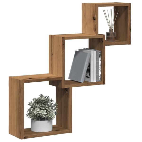 ARDEBO.de - Wandregale Artisan-Eiche 68x15x68 cm Holzwerkstoff