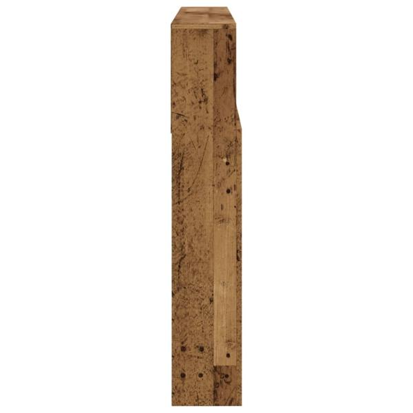 Kopfteil mit Stauraum Altholz-Optik 140x19x103,5 cm
