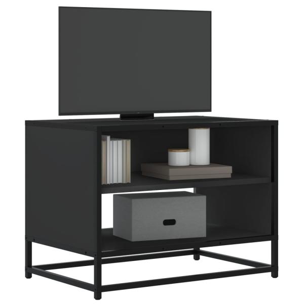 ARDEBO.de - TV-Schrank Schwarz 61x40x46 cm Holzwerkstoff und Metall