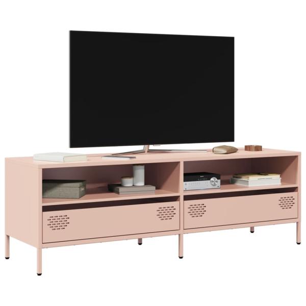 ARDEBO.de - TV-Schrank Rosa 135x39x43,5 cm Kaltgewalzter Stahl