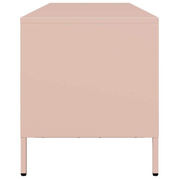 TV-Schrank Rosa 135x39x43,5 cm Kaltgewalzter Stahl