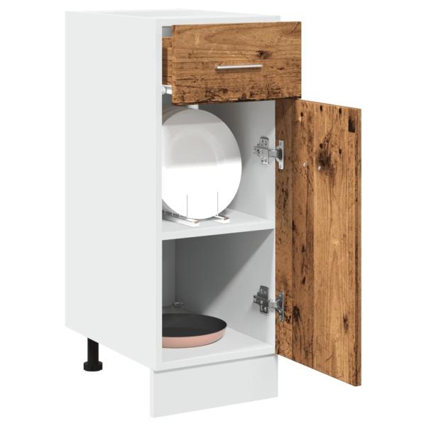 ARDEBO.de - Schubunterschrank Altholz-Optik 30x46x81,5 cm Holzwerkstoff