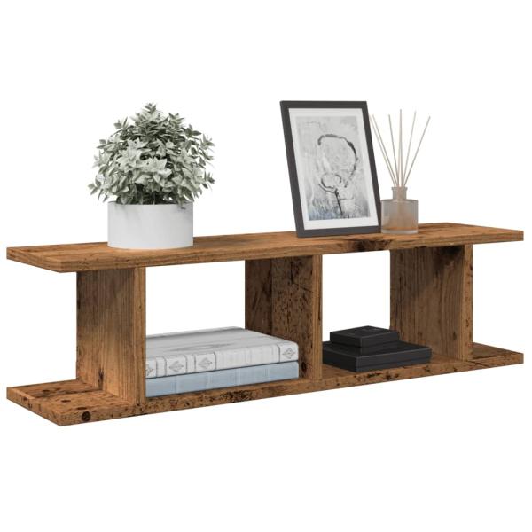 ARDEBO.de - Wandregale 2 Stk. Altholz-Optik 75x18x20 cm Holzwerkstoff