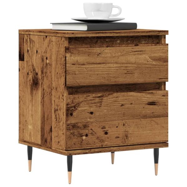 ARDEBO.de - Nachttisch Altholz-Optik 40x35x50 cm Holzwerkstoff
