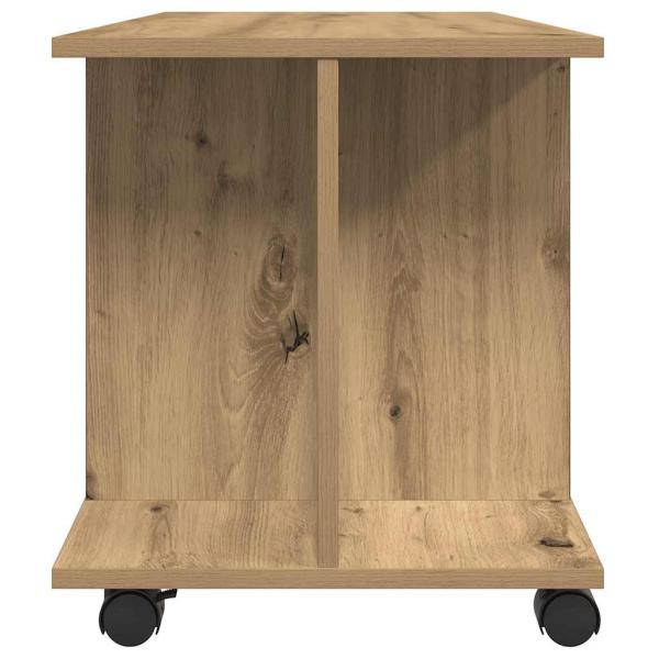 TV-Regal mit Rollen Artisan-Eiche 80x40x45 cm Holzwerkstoff