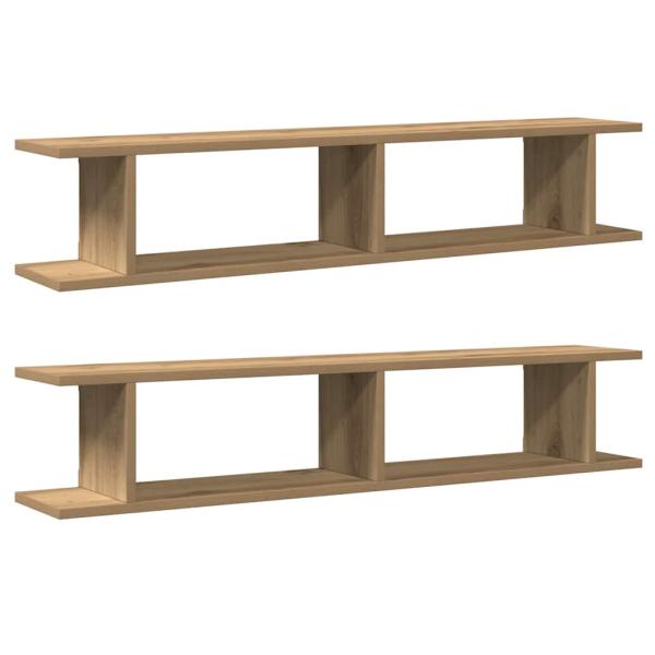 Wandregale 2 Stk. Artisan-Eiche 105x18x20 cm Holzwerkstoff