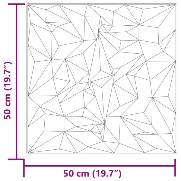 Wandpaneele 48 Stk. Beton 50x50 cm XPS 12 m² Amethyst