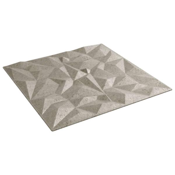 Wandpaneele 12 Stk. Beton 50x50 cm XPS 3 m² Amethyst
