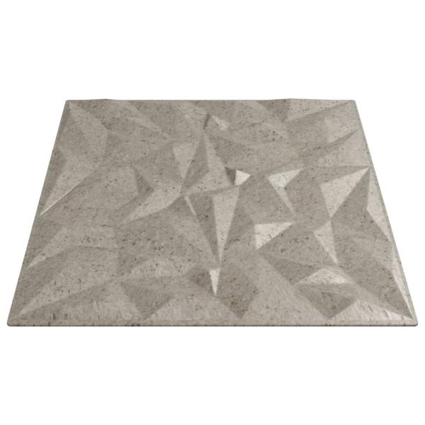Wandpaneele 12 Stk. Beton 50x50 cm XPS 3 m² Amethyst