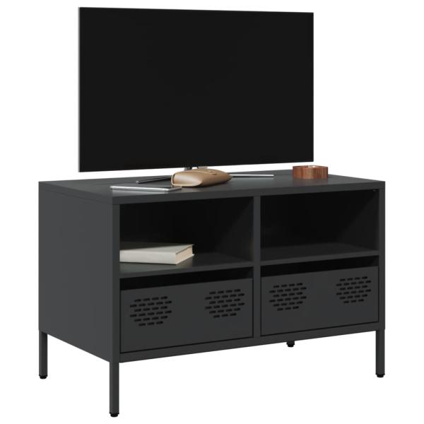 ARDEBO.de - TV-Schrank Schwarz 68x39x43,5 cm Kaltgewalzter Stahl