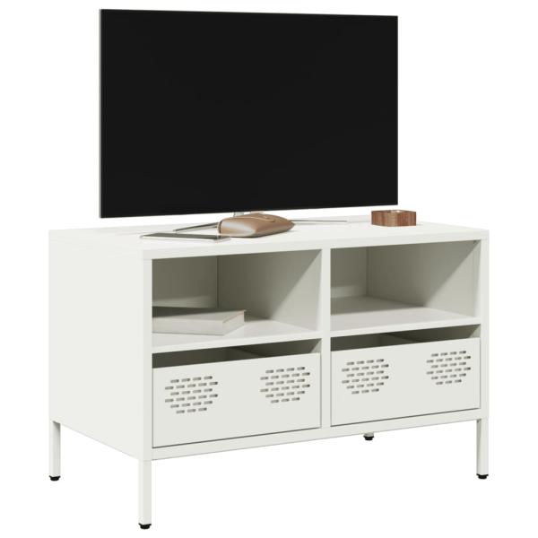 ARDEBO.de - TV-Schrank Weiß 68x39x43,5 cm Kaltgewalzter Stahl