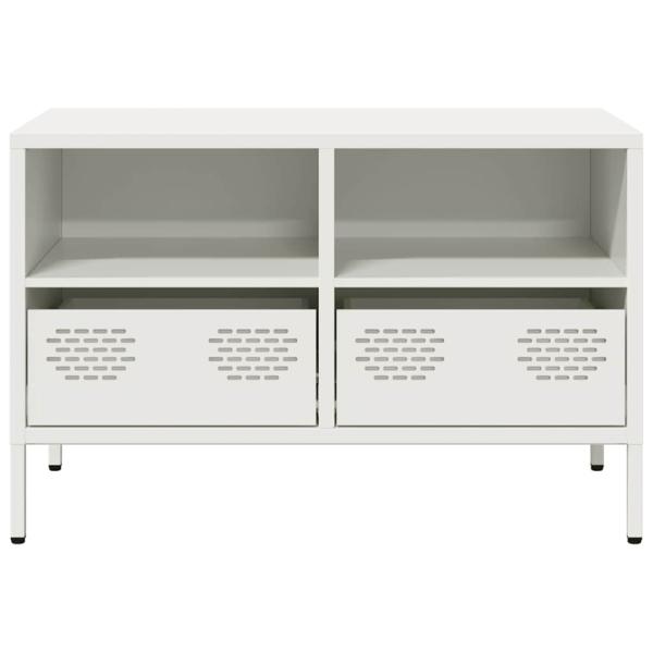 TV-Schrank Weiß 68x39x43,5 cm Kaltgewalzter Stahl
