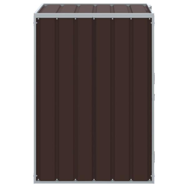 Mülltonnenbox für 1 Tonne Braun 72x81x115 cm Stahl