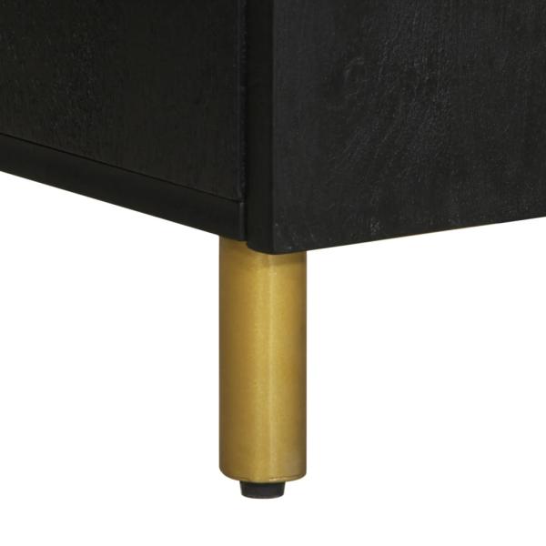 2-tlg. Badmöbel-Set Schwarz Holzwerkstoff