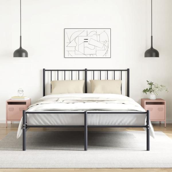 Nachttische 2 Stk. Rosa 35x39x43,5 cm Stahl