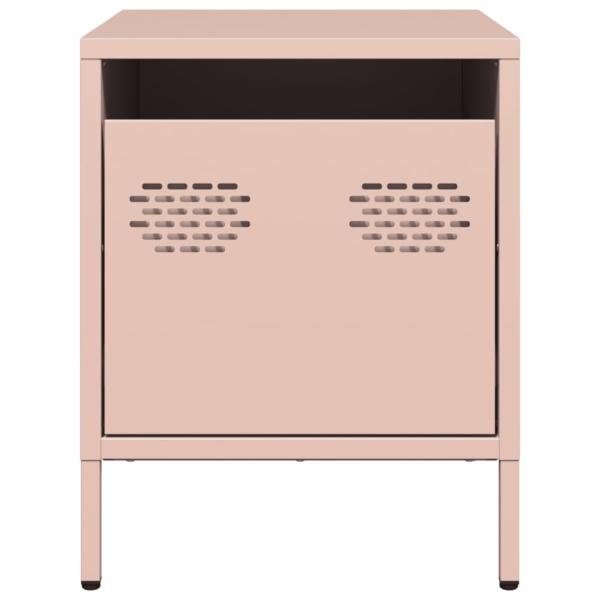 Nachttische 2 Stk. Rosa 35x39x43,5 cm Stahl