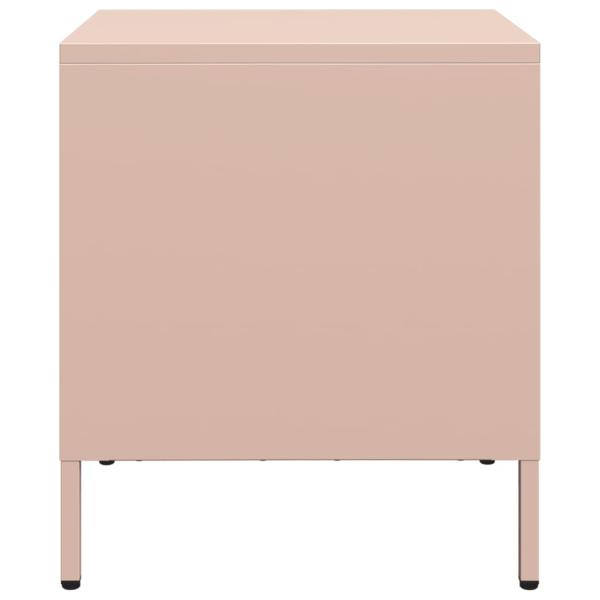 Nachttische 2 Stk. Rosa 35x39x43,5 cm Stahl