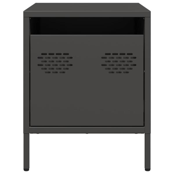 Nachttische 2 Stk. Schwarz 35x39x43,5 cm Stahl