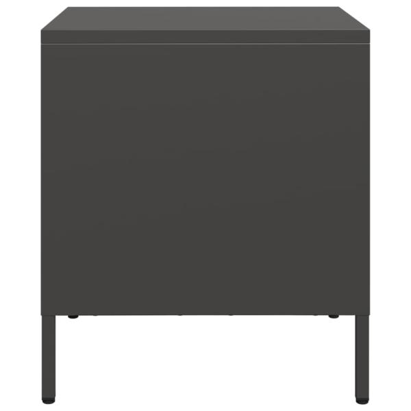 Nachttische 2 Stk. Schwarz 35x39x43,5 cm Stahl