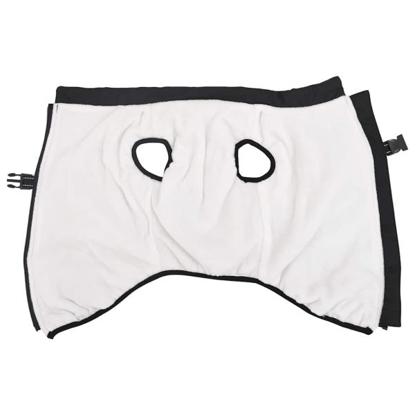 Hundemantel mit Geschirr Wasserdicht Reflektierend Schwarz 4XL