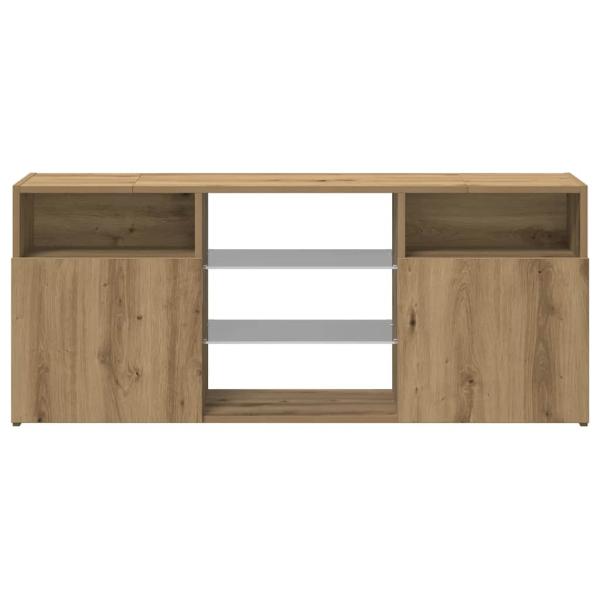TV-Schrank mit LED-Leuchten Artisan-Eiche 120x30x50 cm