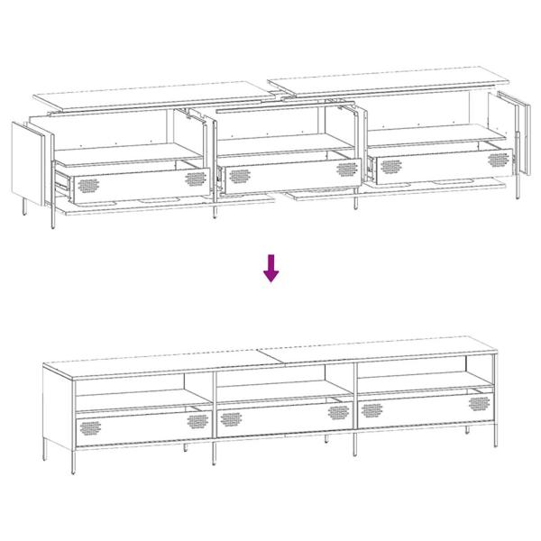 TV-Schrank Senfgelb 202x39x43,5 cm Kaltgewalzter Stahl