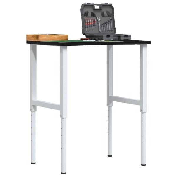 ARDEBO.de - Werkbank Dunkelbraun 80x60x(71,5-98) cm Massivholz Eiche