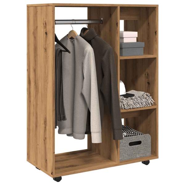 ARDEBO.de - Kleiderständer Artisan-Eiche 80x40x110 cm Holzwerkstoff