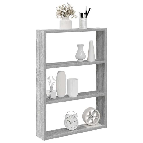 ARDEBO.de - Wandregal Grau Sonoma 43x9x60 cm Holzwerkstoff