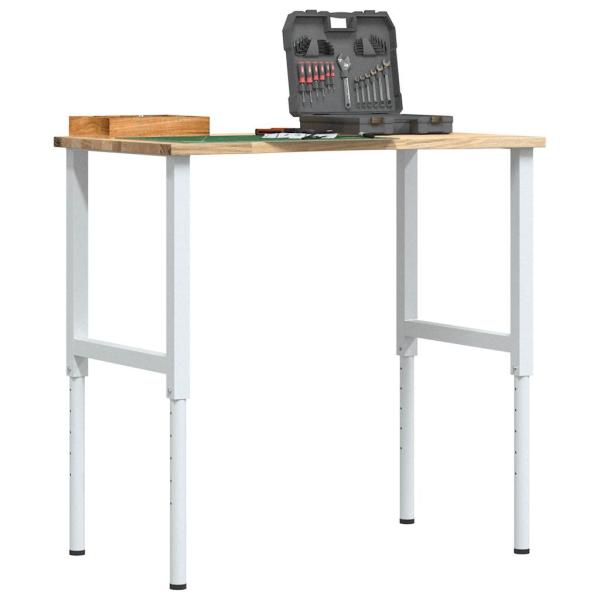 ARDEBO.de - Werkbank 100x60x(71,5-98) cm Massivholz Eiche