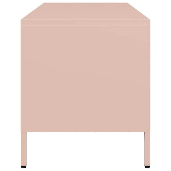 TV-Schrank Rosa 101,5x39x43,5 cm Kaltgewalzter Stahl