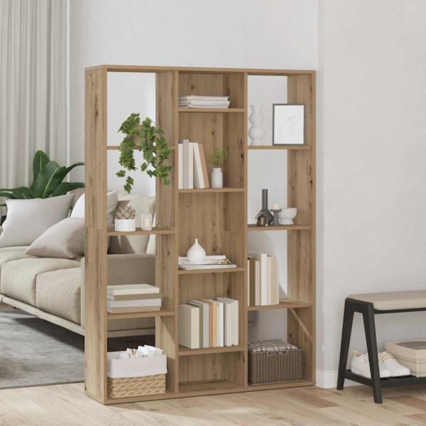 ARDEBO.de - Raumteiler/Bücherregal Artisan-Eiche 100x24x140cm Holzwerkstoff