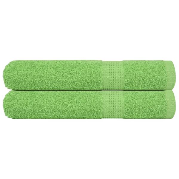 ARDEBO.de - Saunatücher 2 Stk. Apfelgrün 80x200 cm 360 g/m² 100% Baumwolle