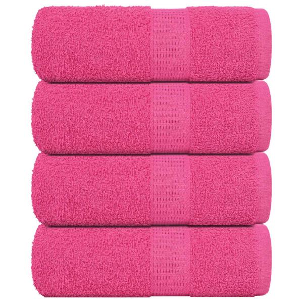 ARDEBO.de - Gästetücher 4 Stk. Rosa 30x50 cm 360 g/m² 100% Baumwolle