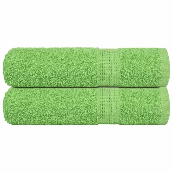 ARDEBO.de - Duschtücher 2 Stk Apfelgrün 70x140cm 360 g/m² 100% Baumwolle