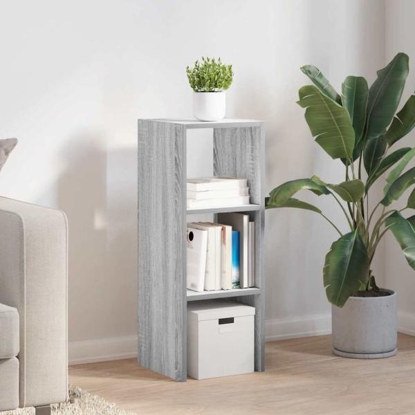 Bücherregal Stapelbar Grau Sonoma 30x30x80 cm Holzwerkstoff