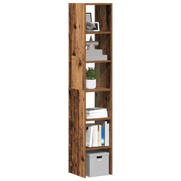 ARDEBO.de - Bücherregale 2 Stk. Stapelbar Altholz-Optik 30x30x80 cm