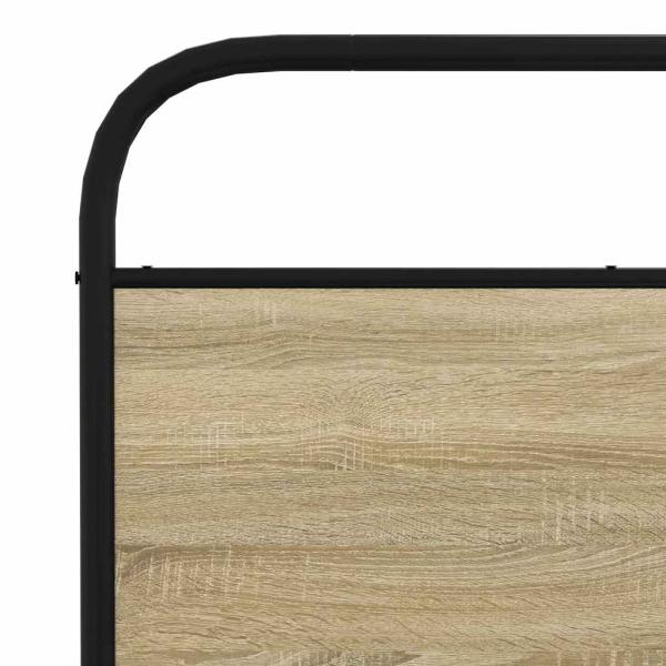 Metallbett ohne Matratze Sonoma-Eiche 193x203 cm