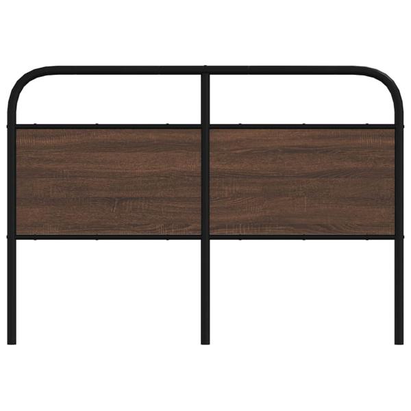 Kopfteil Braun Eichen-Optik 120 cm Stahl und Holzwerkstoff