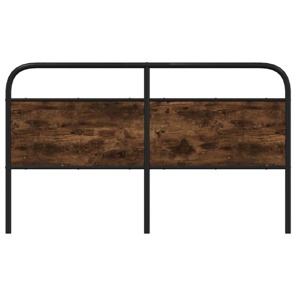 ARDEBO.de - Kopfteil Räuchereiche 150 cm Stahl und Holzwerkstoff
