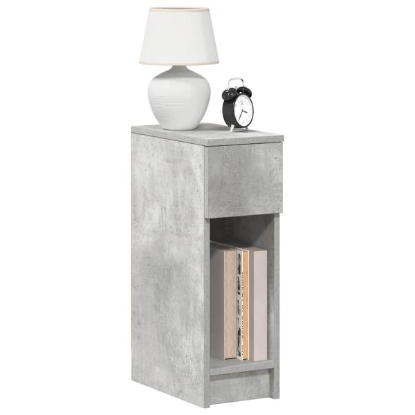 ARDEBO.de - Nachttisch mit Schublade Betongrau 20x36x60 cm