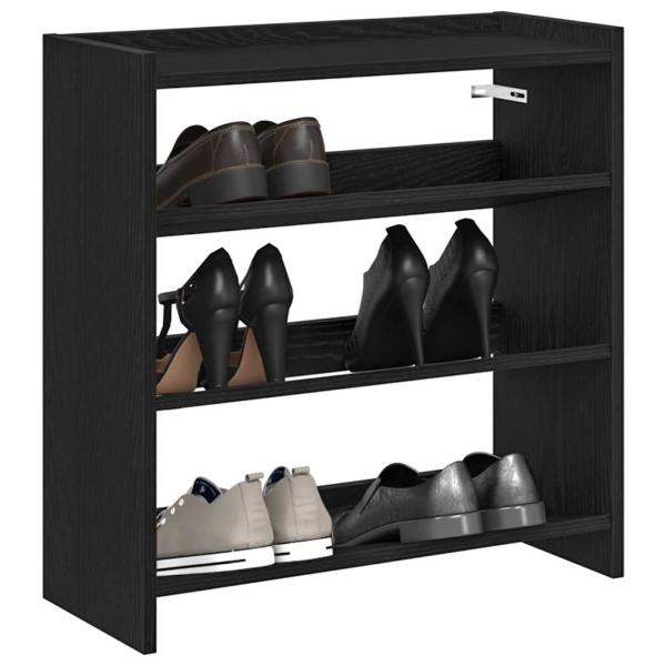 ARDEBO.de - Schuhregal Schwarz 60x25x62 cm Holzwerkstoff