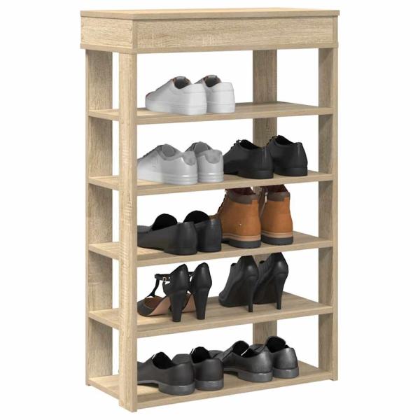 ARDEBO.de - Schuhregal Sonoma-Eiche 60x30x98 cm Holzwerkstoff