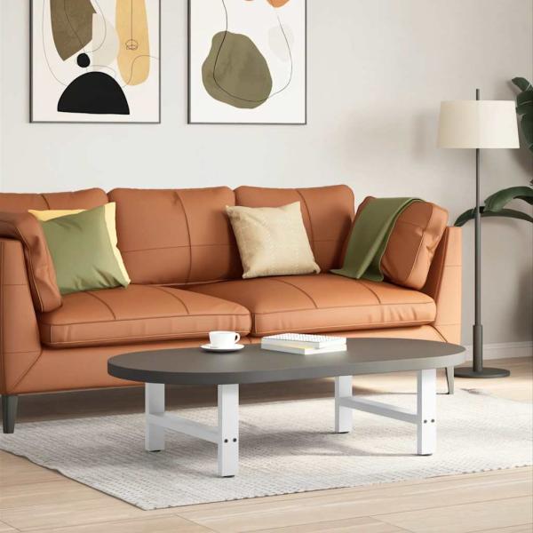 ARDEBO.de - Couchtischbeine Weiß 2 Stk. 60x(30-31) cm Stahl