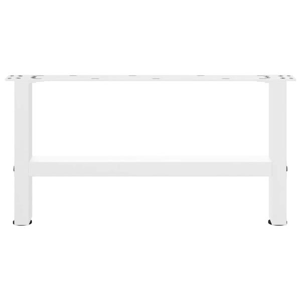 Couchtischbeine Weiß 2 Stk. 60x(30-31) cm Stahl